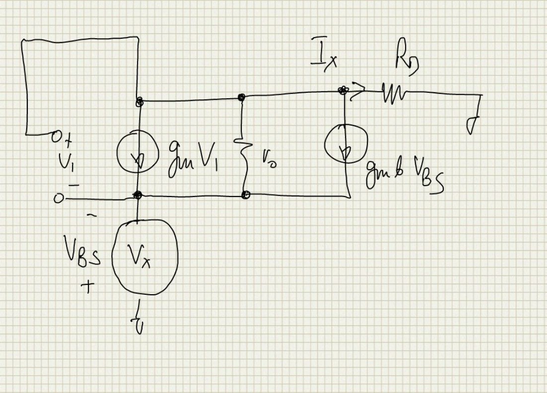 Diode connected Source Impedance Small signal circuit